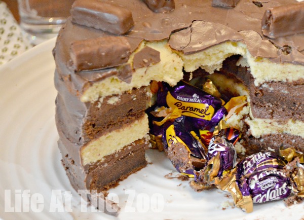 Chocolate Surprise Cake - filled with treats