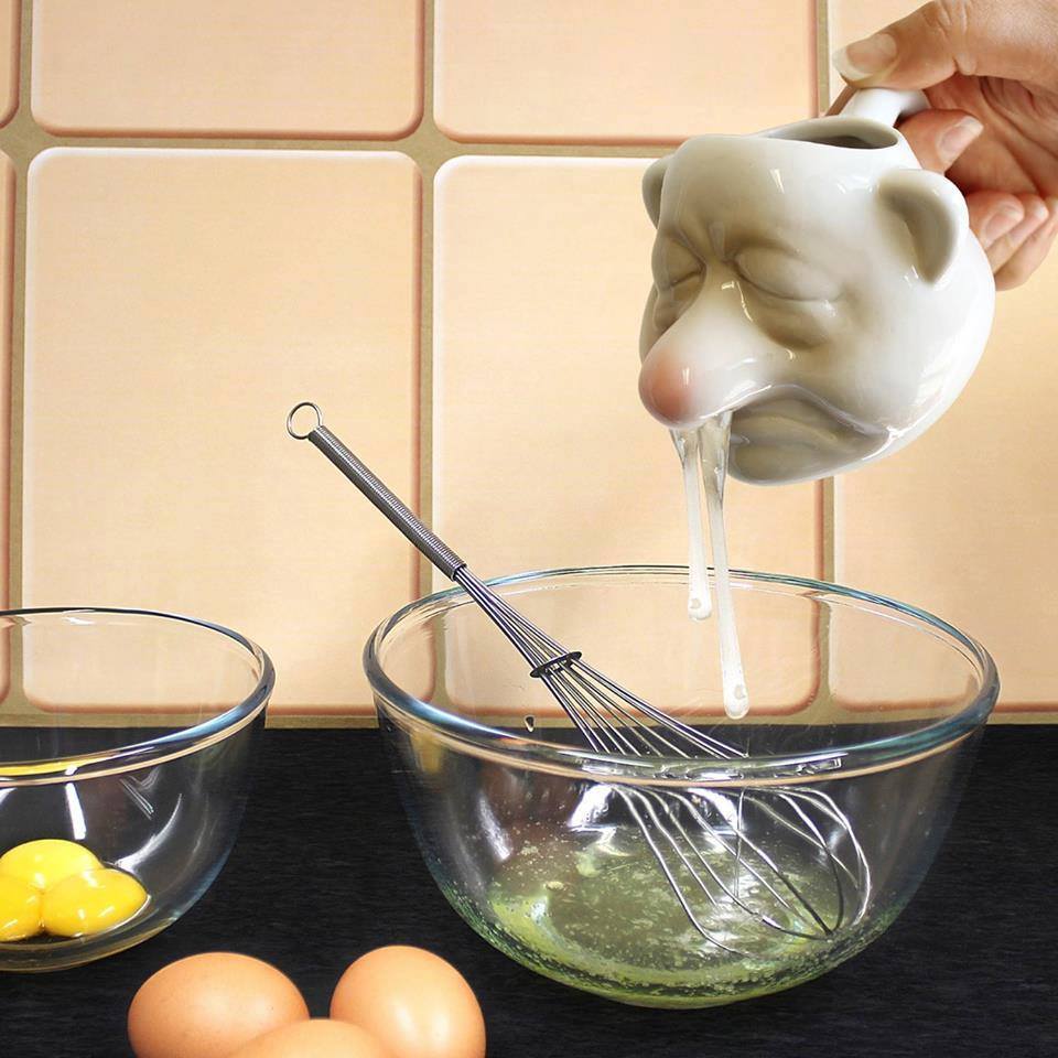 HANGOU Egg Separator Ceramic Egg Yolk Creative Egg Yolk Egg White Separator Novel Chicken Separator Egg White Cute Cooking Accessories for Kitchen Baking Bakery 